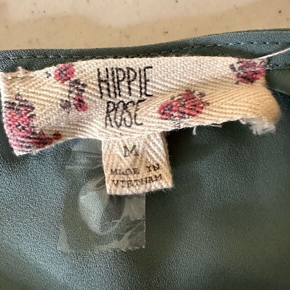 Hippie Rose blue blouse with back zipper - Picture 5 of 7